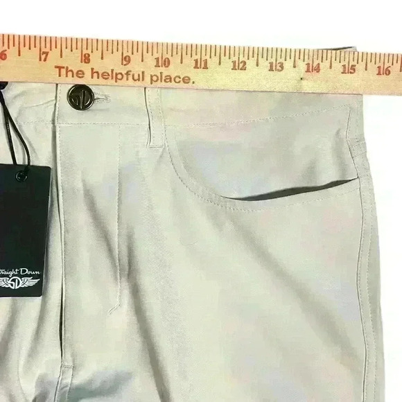 NWT Straight Down Hero Pants Size 30/32 Stone Golf Performance Athletic Fit $160 - Picture 9 of 10